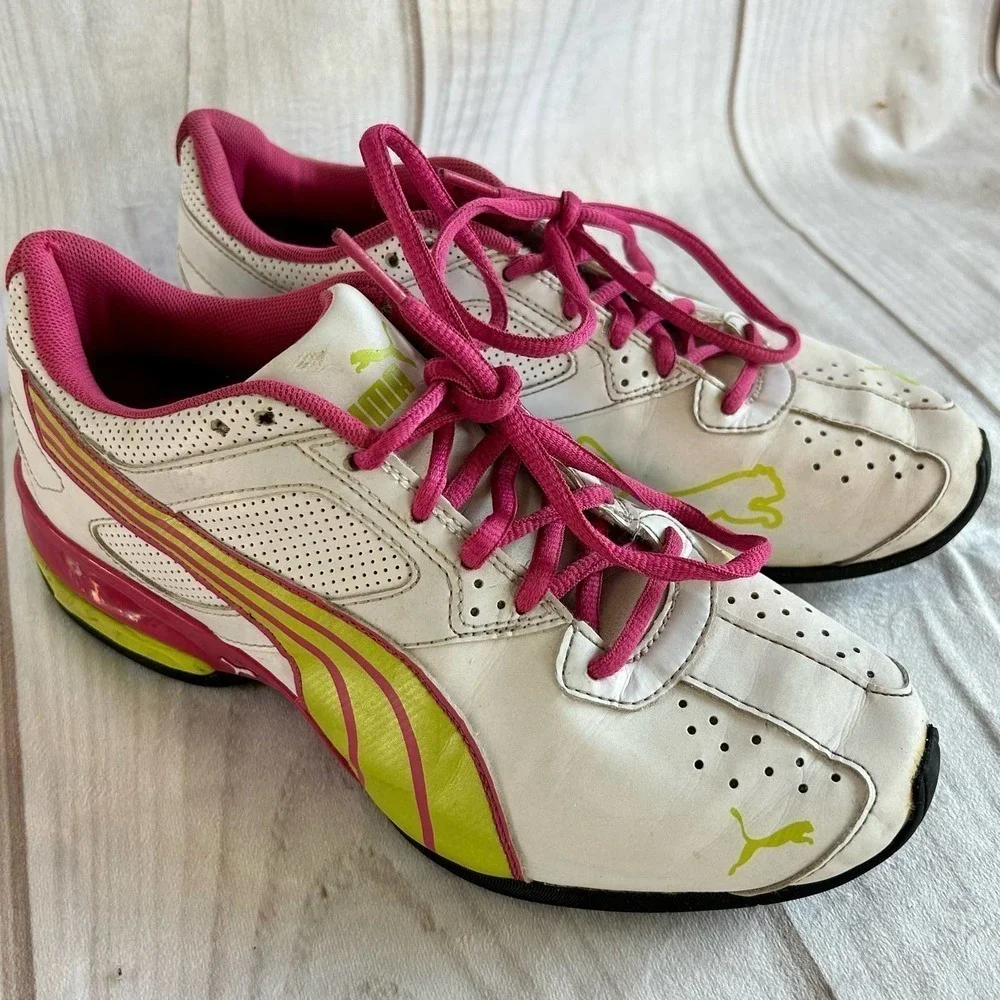 Vintage Puma Athletic lace up running sneakers Y2K Sporty lounge colorful 8​​ - Picture 8 of 11